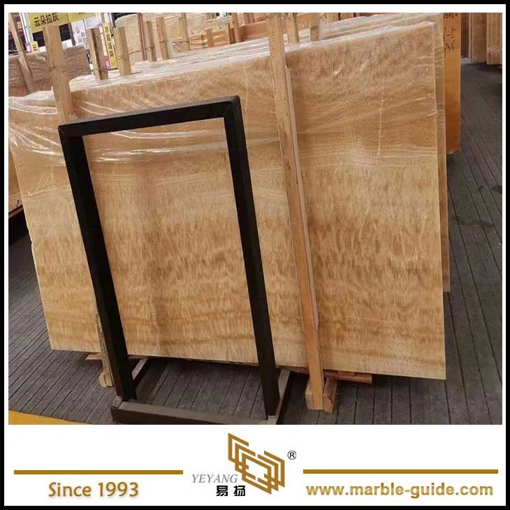 Resin Yellow Marble Slabs factory