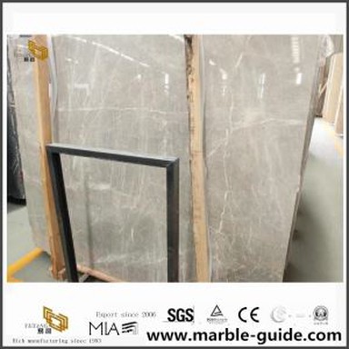 Leaca nua marmair liath las liath le haghaidh tíleanna seomra folctha, countertop, maisiúchán cúlra