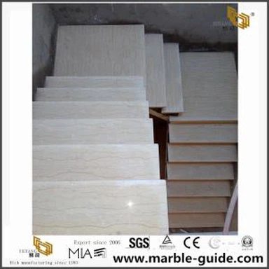Slab Marble na hÁise Beige For Stair