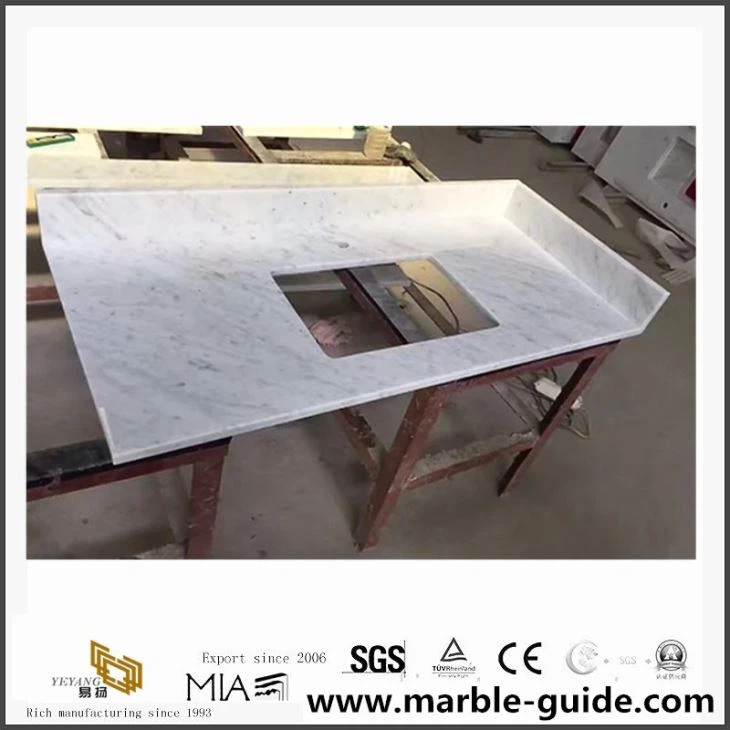 White Carrara Marble Vanity Top