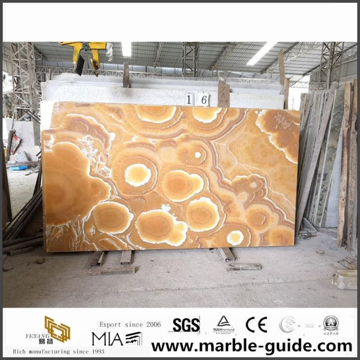 Orange Onyx Slabs For Villa Design
