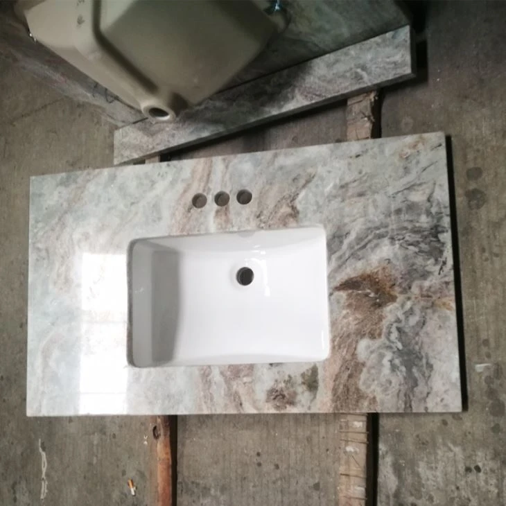 Barr Fantasy Brown Marble Vanity Do Seomra Folctha