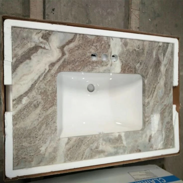 Fantasy Brown Marble Vanity Top for Bathroom