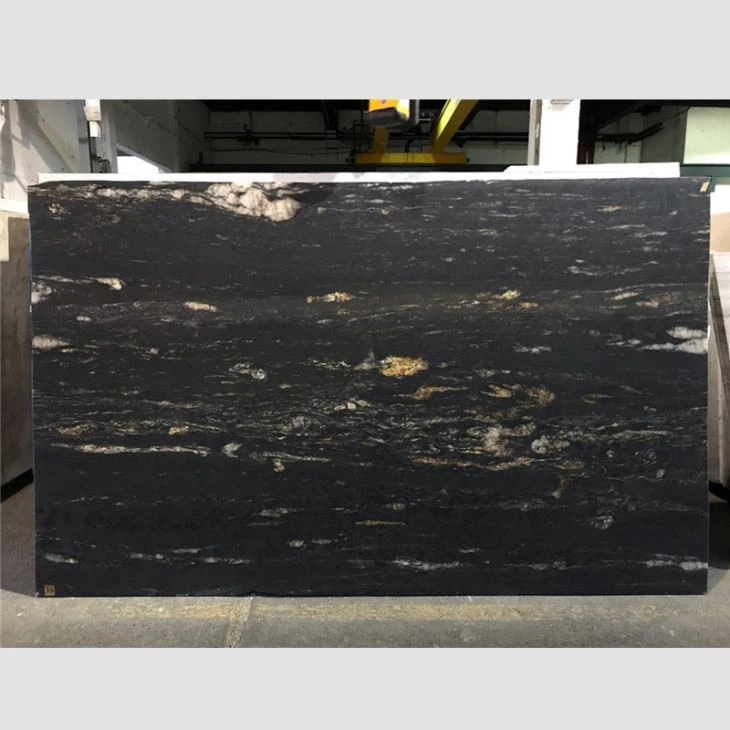 Honed Cosmic Black Granite Slabs